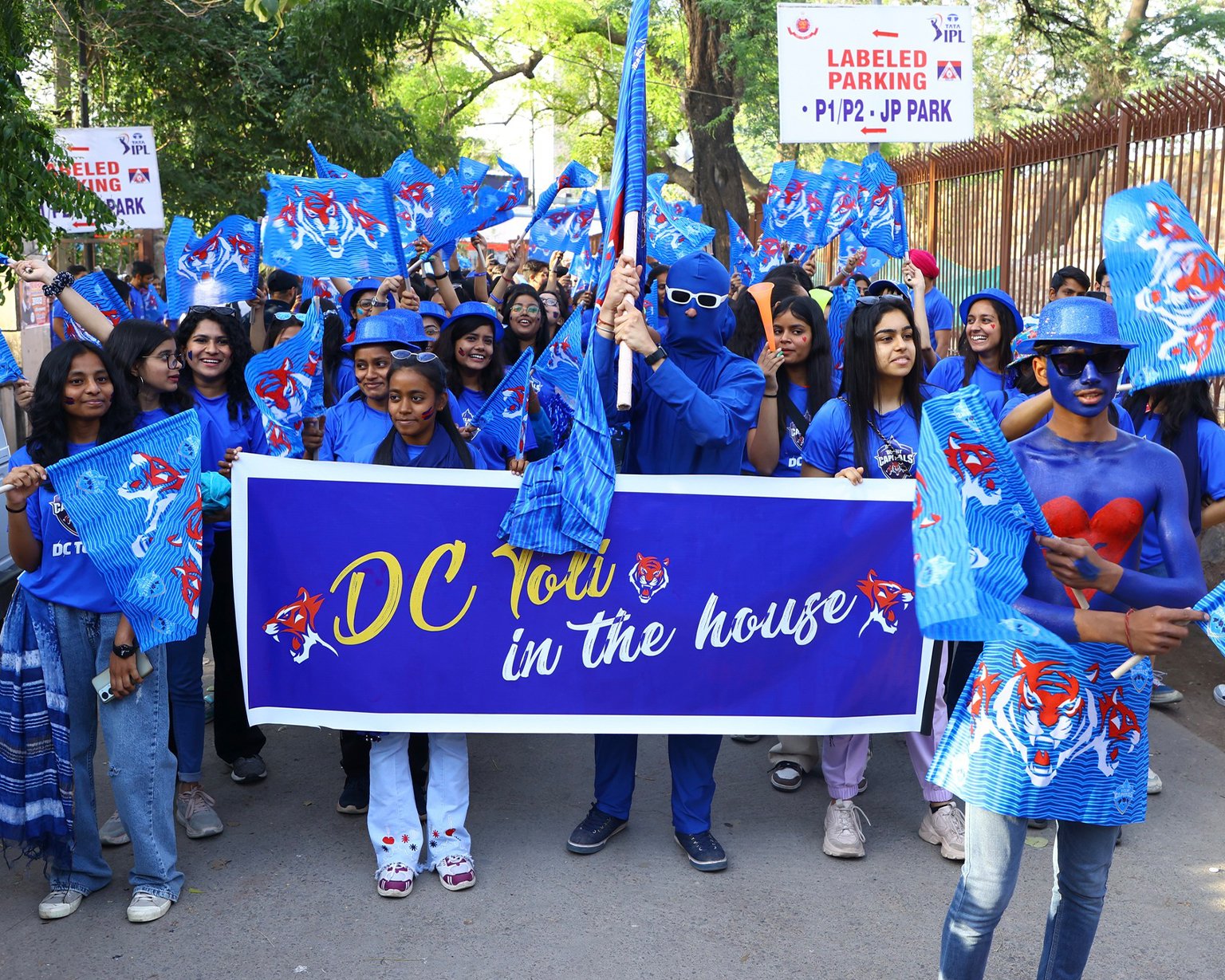 Delhi Capitals Fans Celebrating after IPL 2023 Match